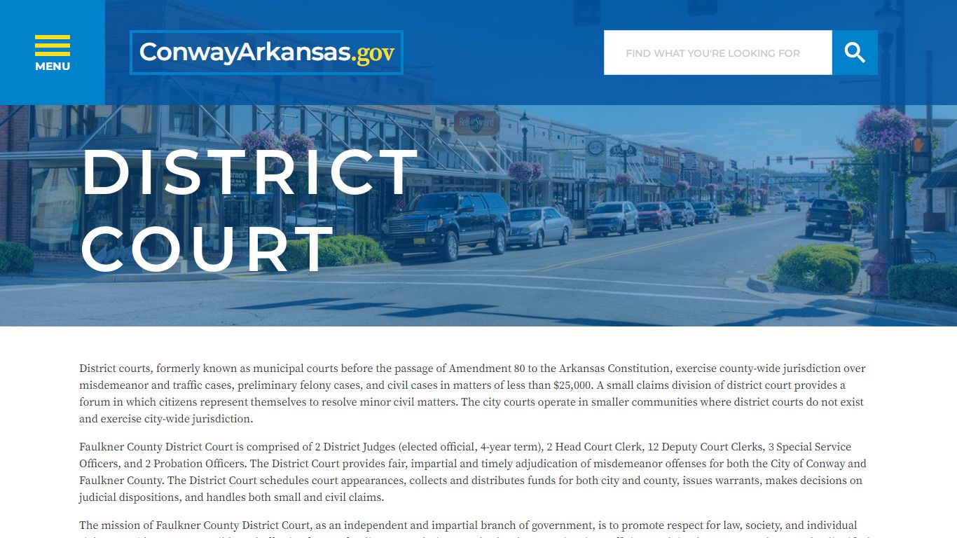 District Court | City of Conway, Arkansas